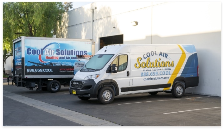 New Cool Air Van Wrap Next To Old