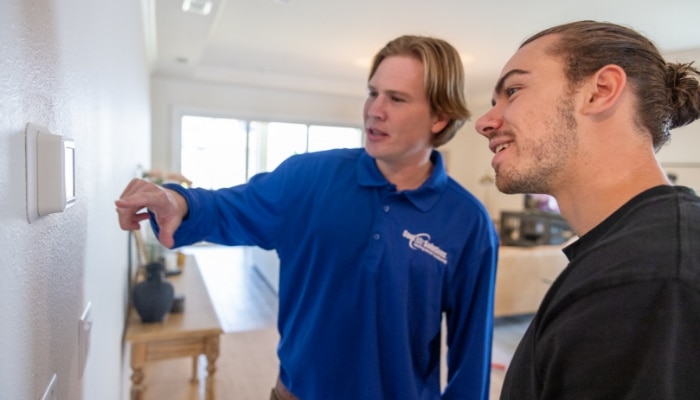 Showing Cutomer Thermostat